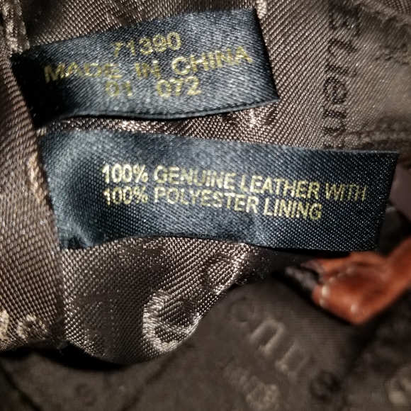 Etienne Aigner 100% Brown Leather Med Shoulder Bag w/ Brass Buckle - Picture 9 of 13